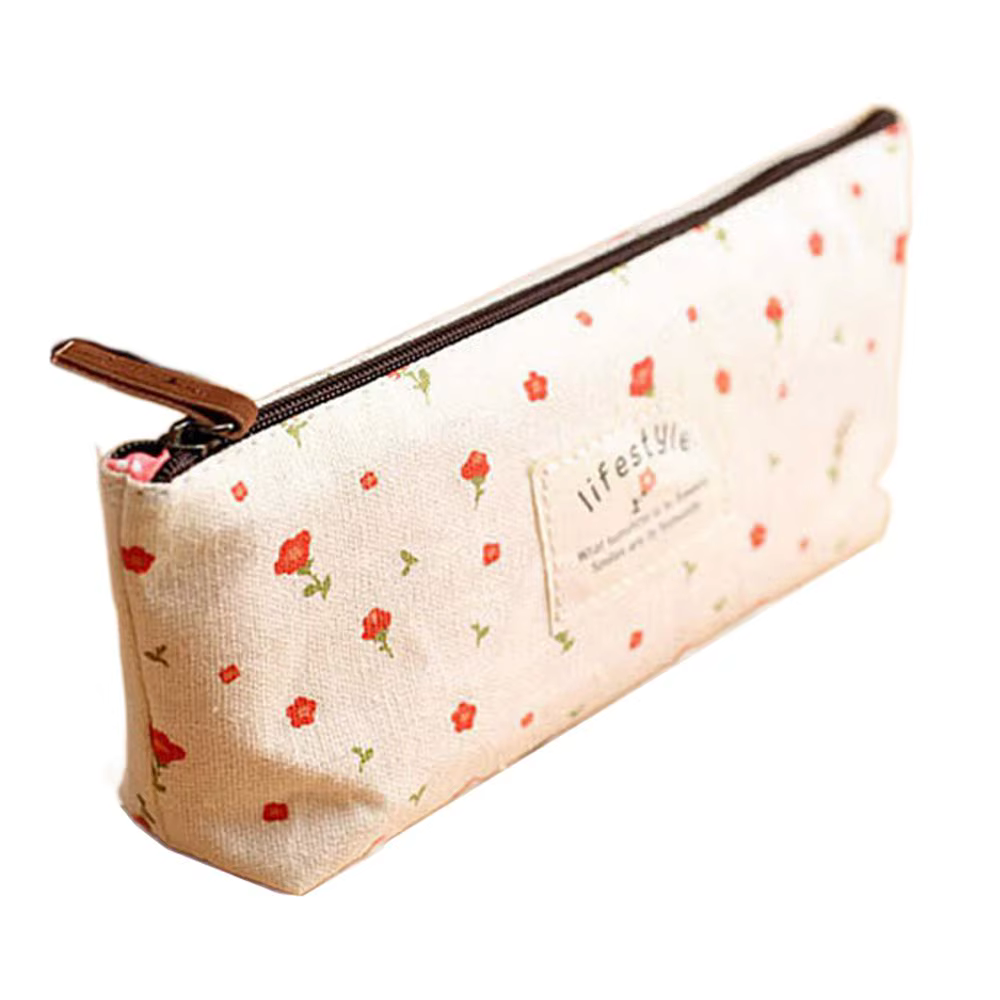 Trousse de maquillage en tissu pour filles, trousse à crayons, trousse à stylos, trousse à crayons, 