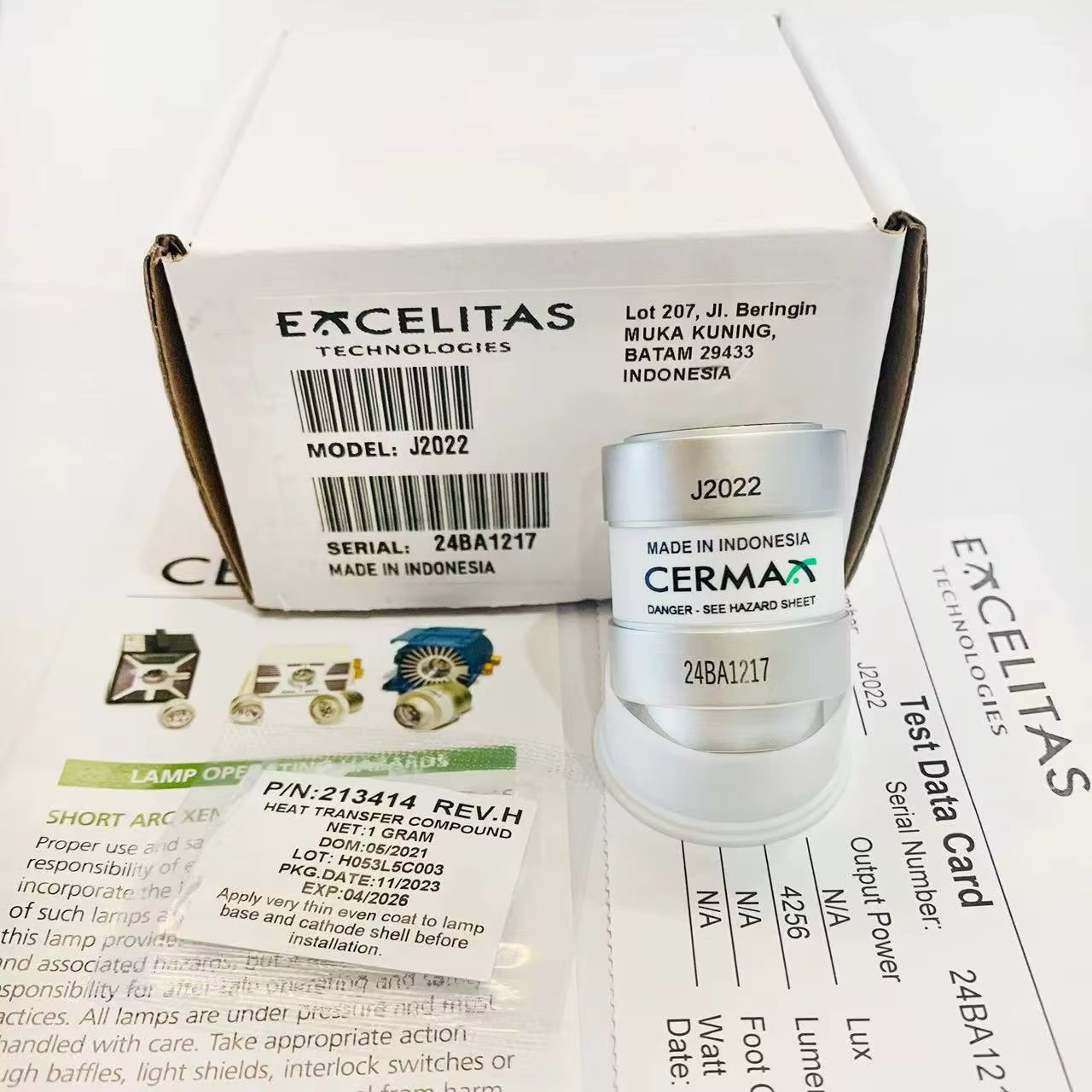 Nouvelle lampe au xénon Excelitas cermax J2022 d'origine