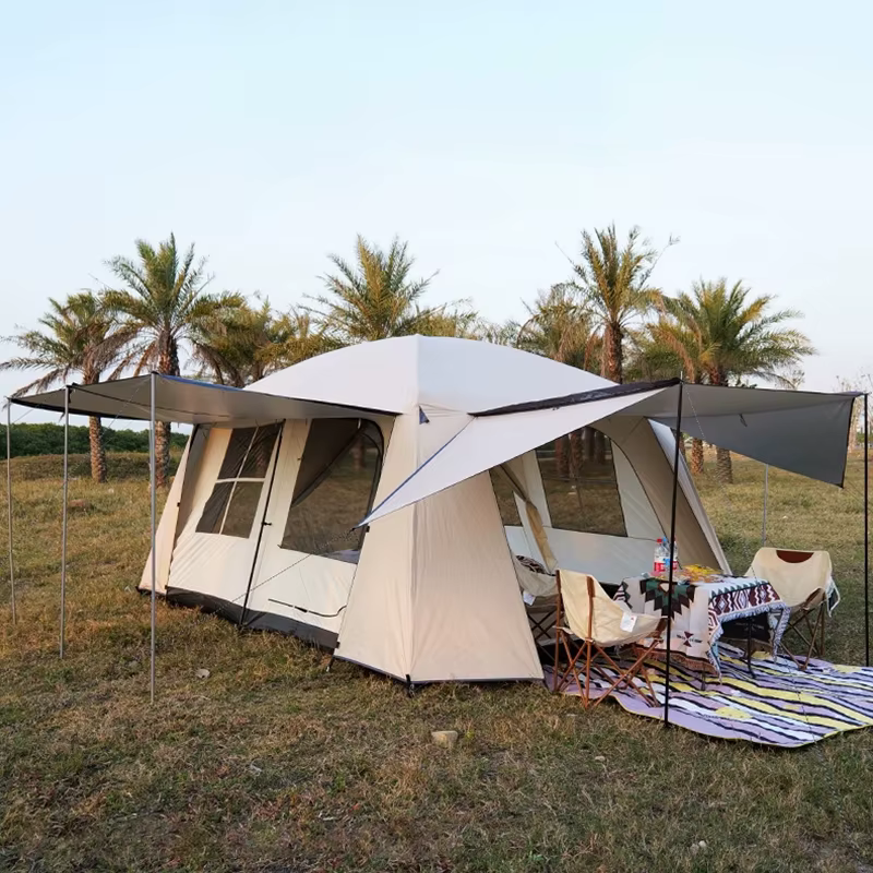 Tentes de Camping personnalisées en plein air pour 4 à 12 personnes, abri de grande taille, parure d