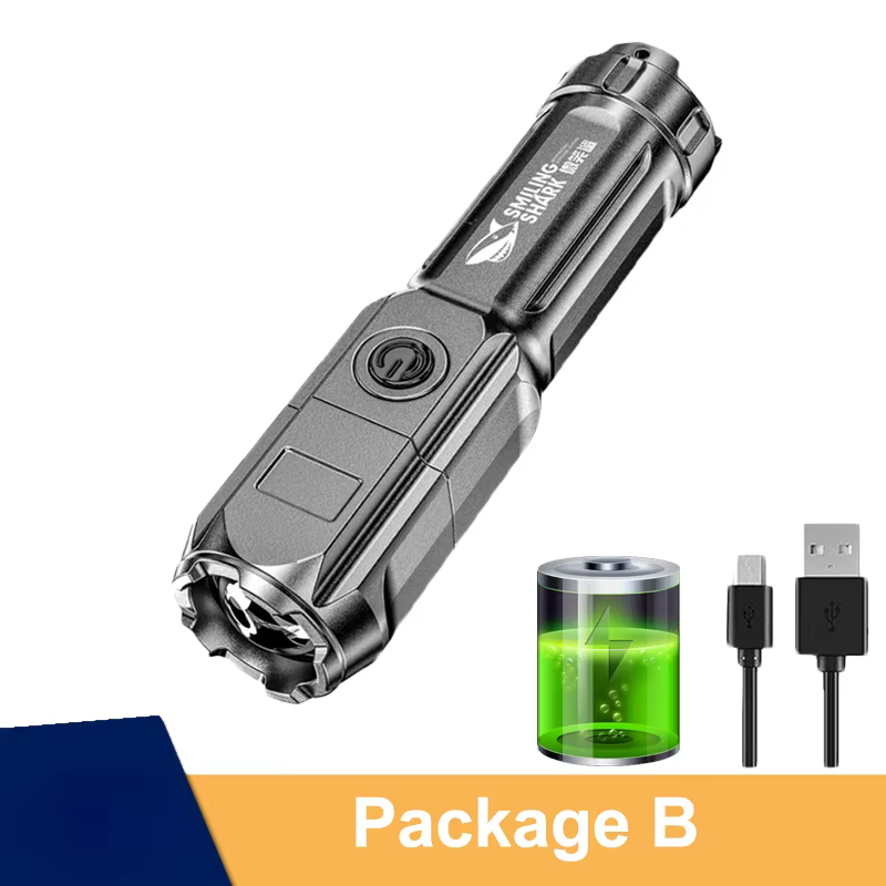 Puissante lampe de poche LED Rechargeable USB 18650 étanche Zoom pêche chasse 100000 Lampe de poch
