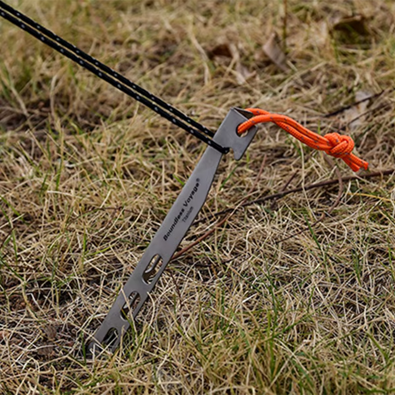 Piquets de tente en titane ultralégers, 20cm, 8 pièces/ensemble, pour auvent de Camping en plein air