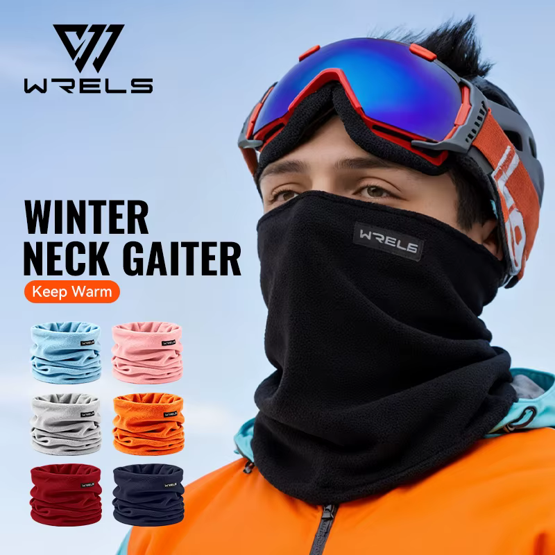 WRELS hiver cache-cou plus chaud polaire épais coupe-vent visage couverture polaire masque écharpe c