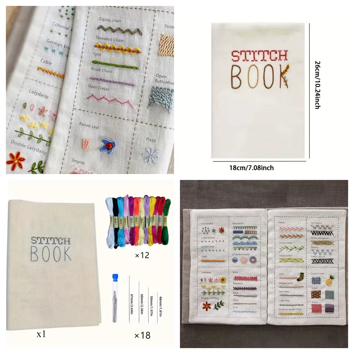 Collection multi-points pour débutants, livre de points, Guides de broderie à coudre, outils de bric
