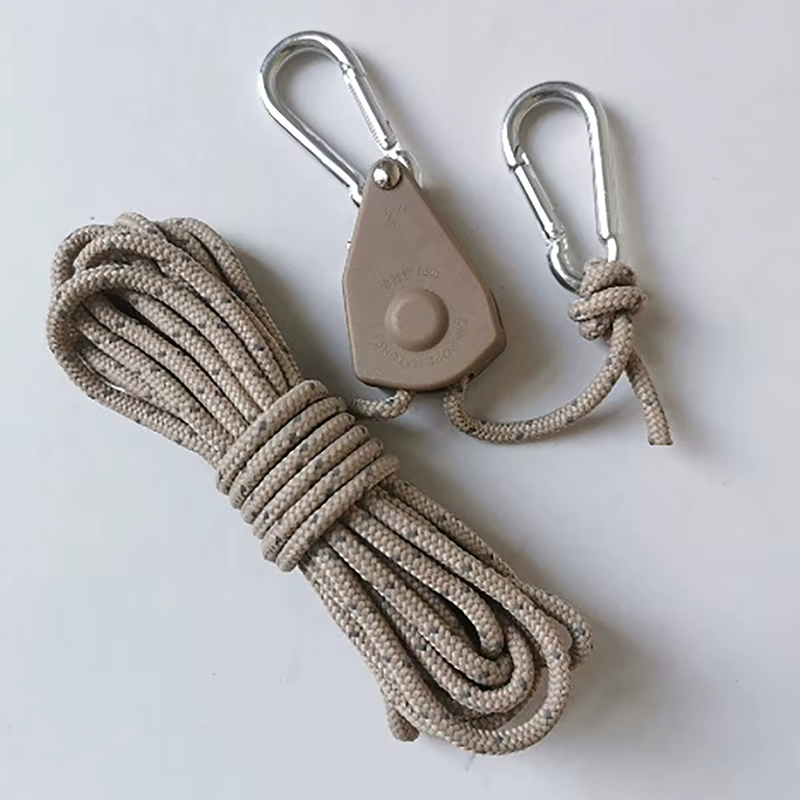 Corde de Camping en plein air, régulateur de poulie de corde de tente, corde de levage réglable