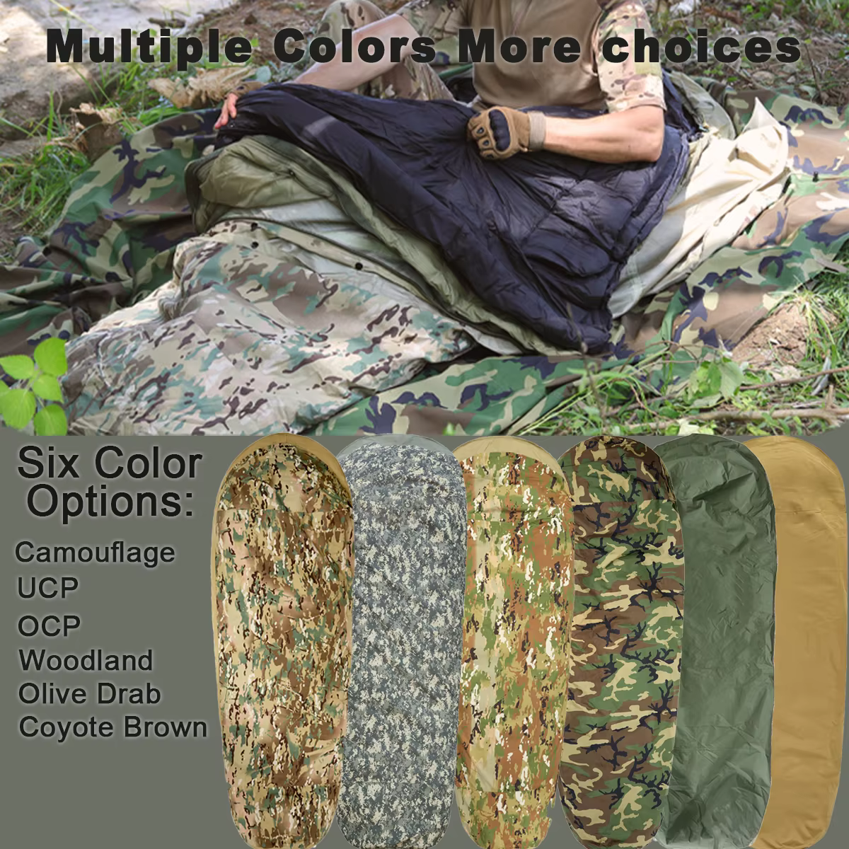 Housse de bivouac tactique de qualité militaire Akmax.cn – Sac de couchage de combat imperméable de 