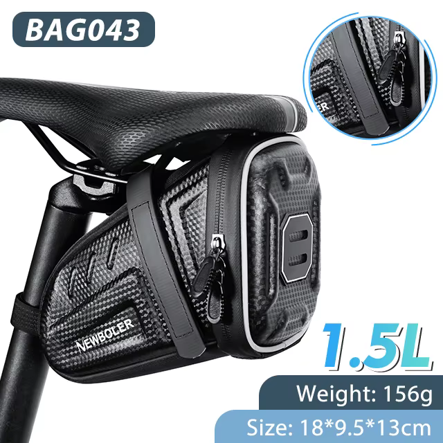 NEWBOLER sacoches de vélo vtt route étanche sac de selle de vélo réfléchissant rayé sac à outils de 