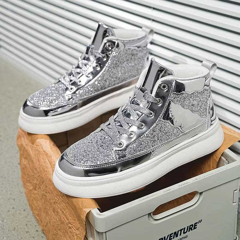 ELUVA hommes baskets hautes décontracté léger antidérapant chaussures de sport durables confortable 