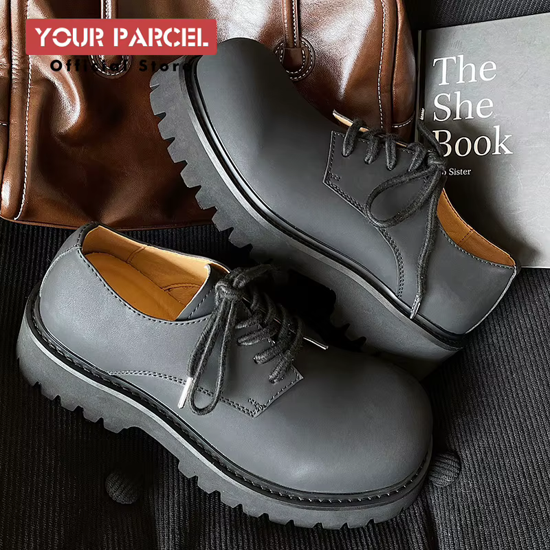 Chaussures en cuir mat pour hommes, nouveau style, chaussures derby décontractées, design haut de ga