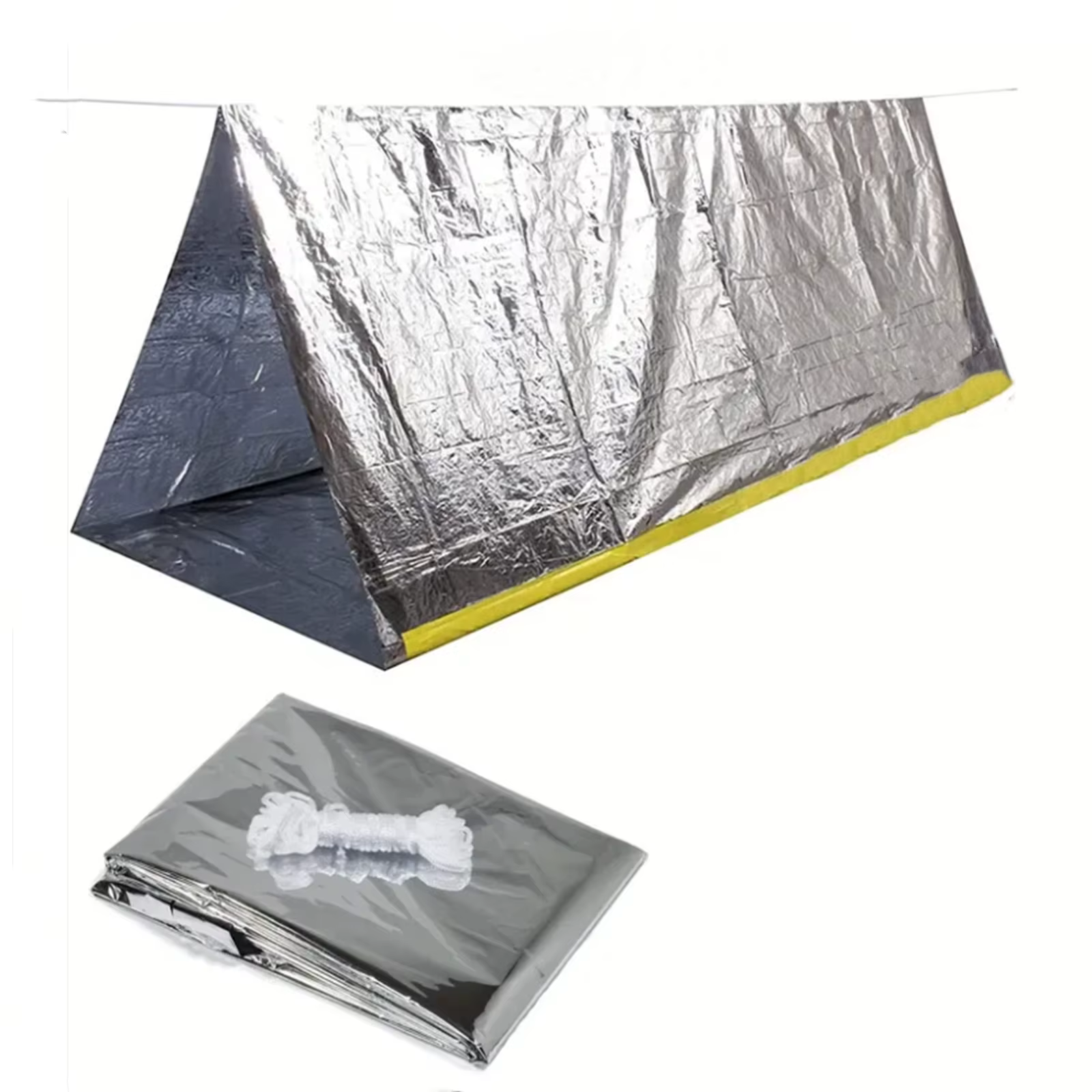 Tente de premiers secours portable pour 2 personnes – Abri d'urgence imperméable et coupe-vent avec 