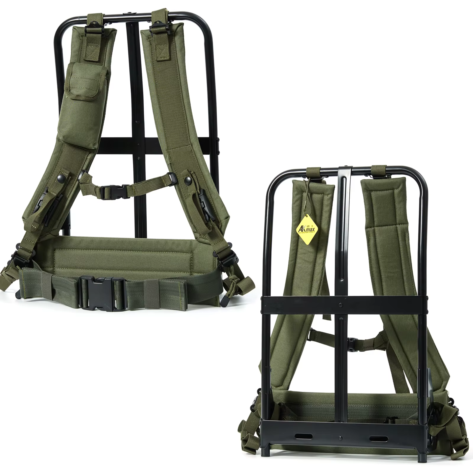 ALICE-Sac à dos militaire avec cadre externe en métal, pack moyen, sac à dos de survie de l'armée, O