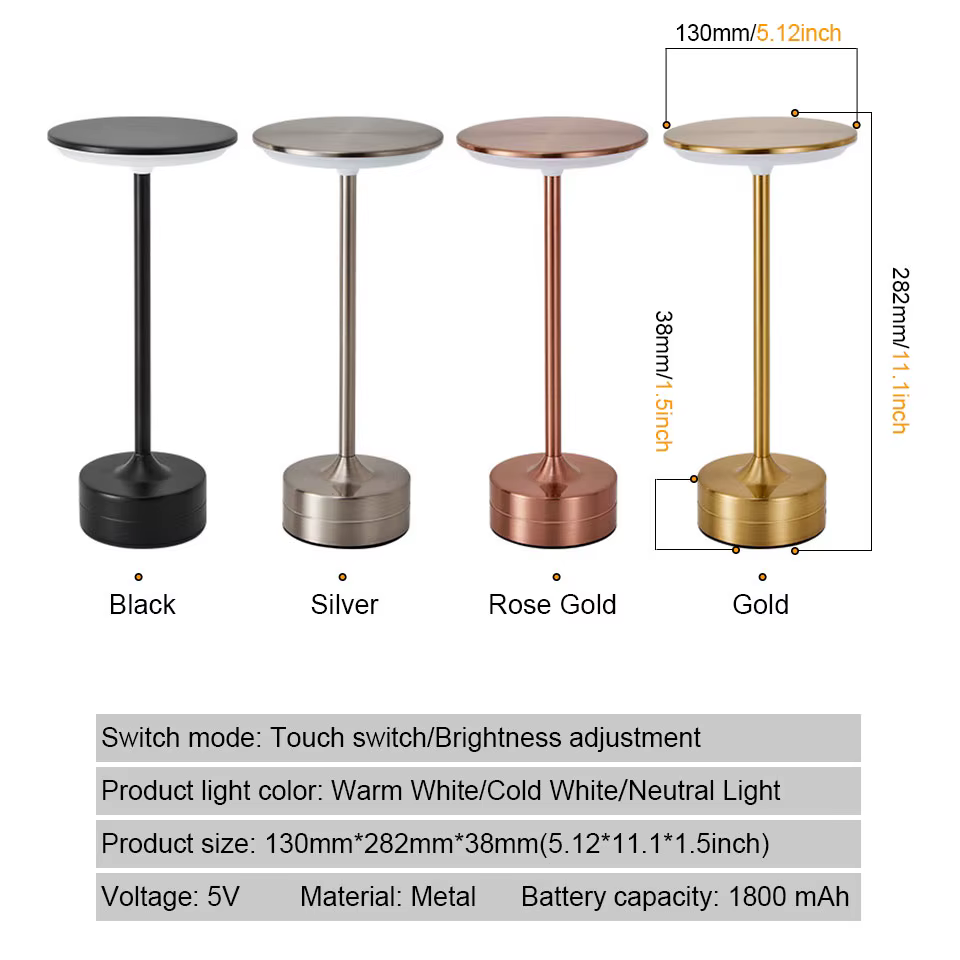 Lampe de Table LED capteur tactile veilleuse USB Rechargeable Portable chambre veilleuse sans fil la