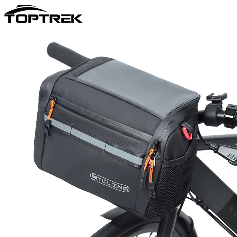 Toptrek 4L sac de guidon de vélo grande capacité isolé stockage de voiture sac de vélo d'hiver garde