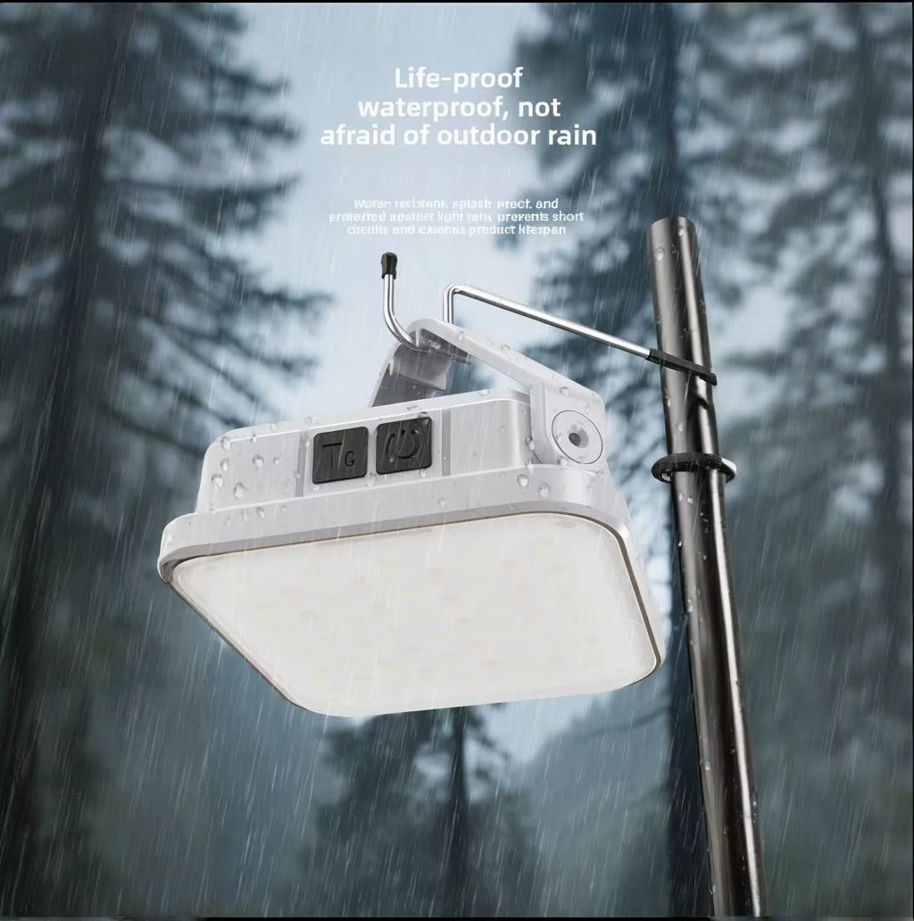 Lampe solaire portable de camping, lampe suspendue LED d'urgence, lampe de travail rechargeable pour