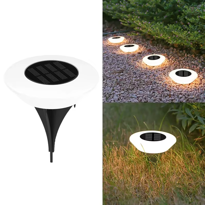 Lampe Solaire d'Extérieur à LED, Éclairage à 360 °, Étanche IP65, Marche/Arrêt, Idéal pour un Jardin