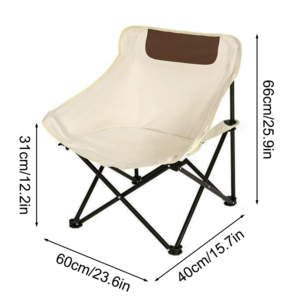Chaise de camping portable pour adultes avec poche latérale et sac de rangement, adaptée pour l'exté