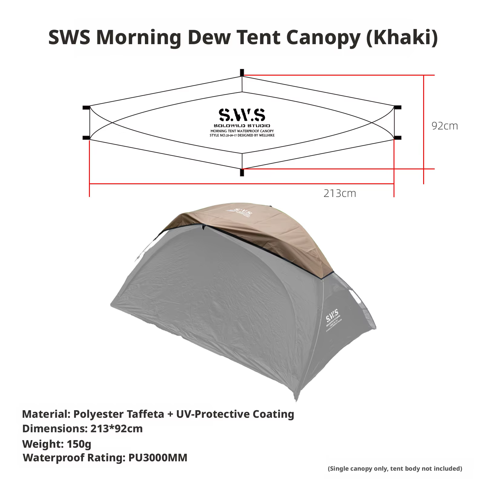 Tente portable de camping WELLHIKE MINIMAL pour une ou deux personnes, équipement de camping en plei