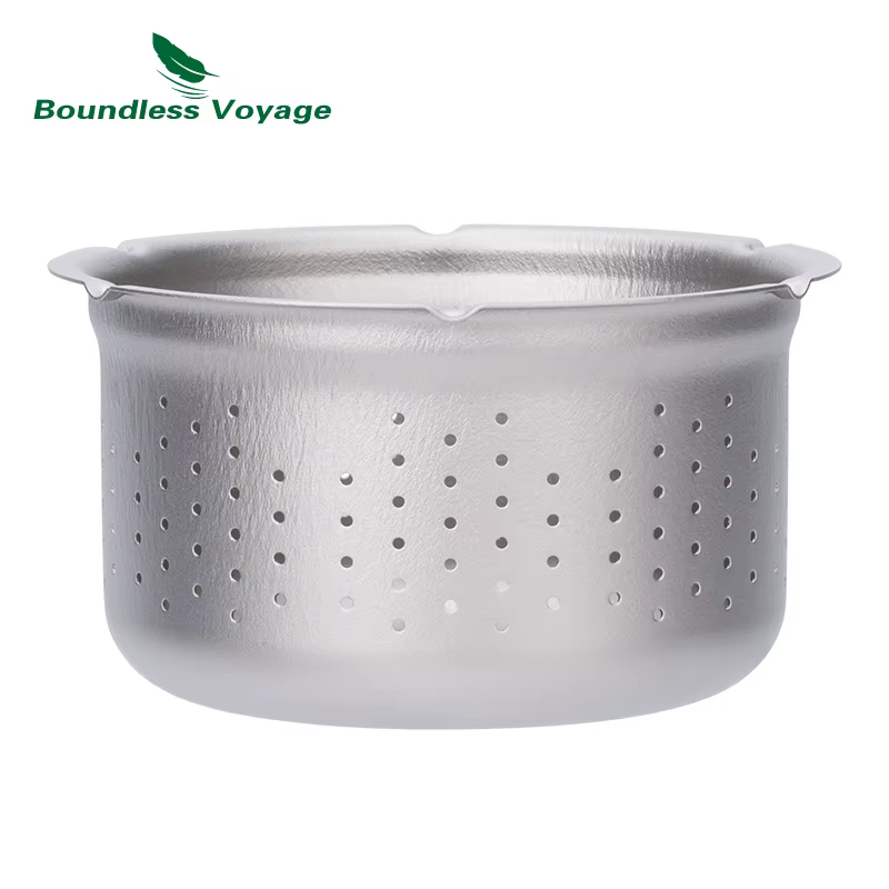 Boundless Voyage-Tasse à café à double paroi, théière en titane avec couvercle et filtre, théière ul