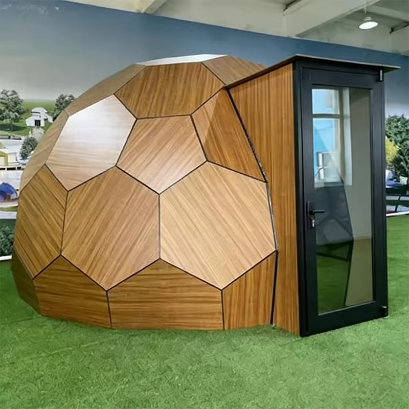Nouvelle tente de luxe pour hôtel, structure en alliage d'aluminium de 7 m, dôme en verre alvéolé en
