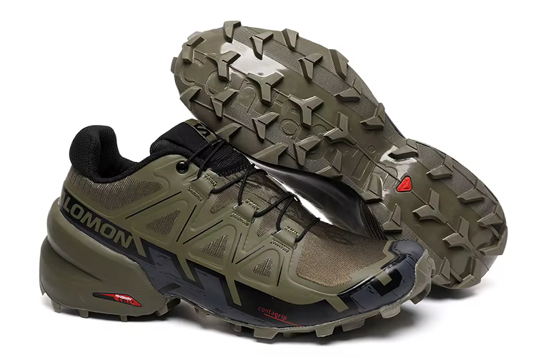 Chaussures de trail running Salomon Speedcross 6 rouge/noir pour homme |   Semelle extérieure Contag
