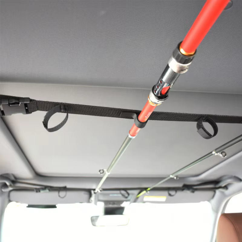 Pratique voiture canne à pêche économiseur véhicule canne transporteur bande porte-canne ceinture sa