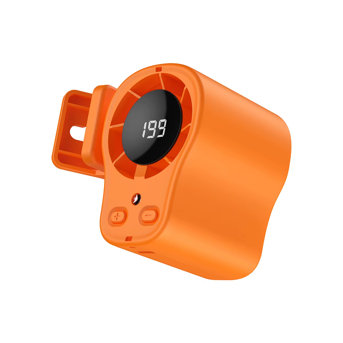 Mini ventilateur portable à pince avec 199 réglages de vitesse, équipé de lumières LED, longue auton
