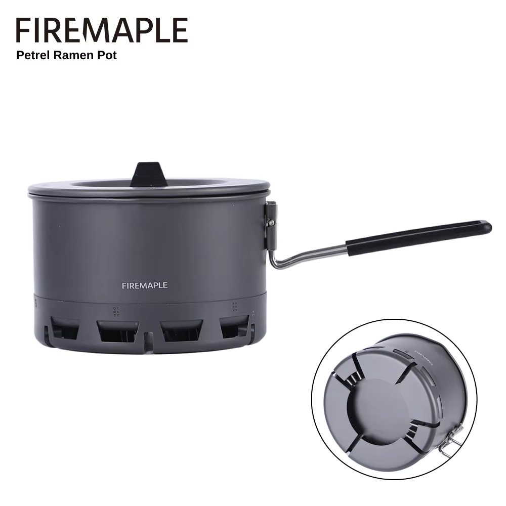 Pot Ramen Petrel en érable de feu, échangeur de chaleur ultraléger, Pot Portable léger pour randonné