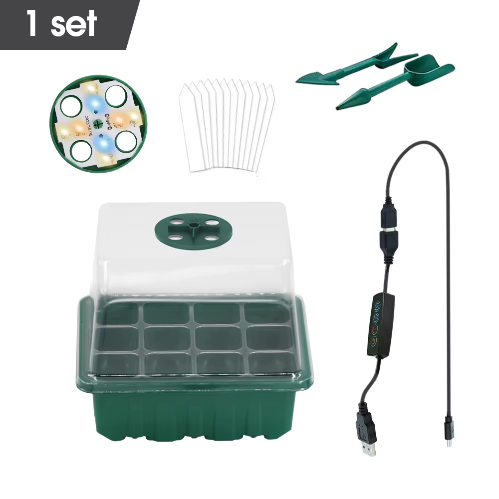 LED élèvent la lumière pépinière boîte plante fleur graine démarreur plateaux maison serre lampe de 
