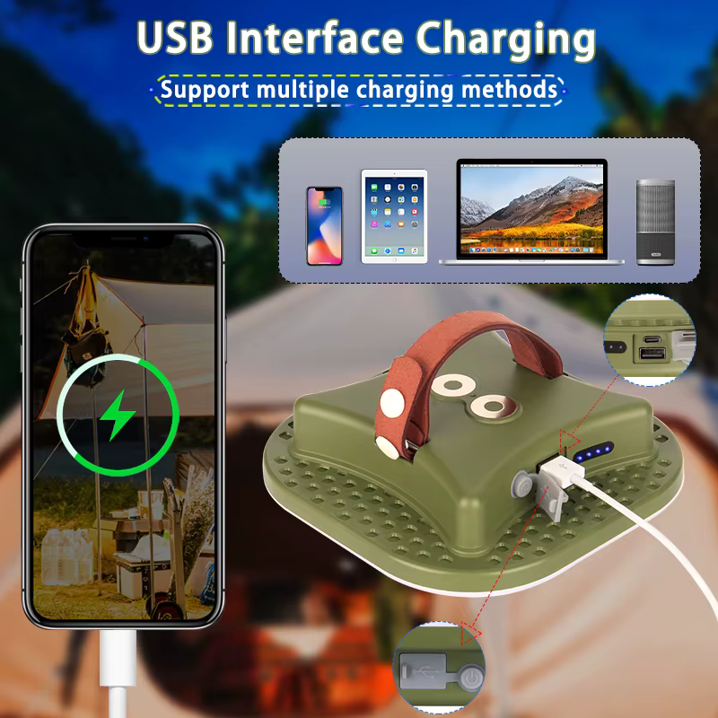 MOSLIGHTING Charge solair camping super lumière avec aimant ajuster la luminosité de la lumière à vo