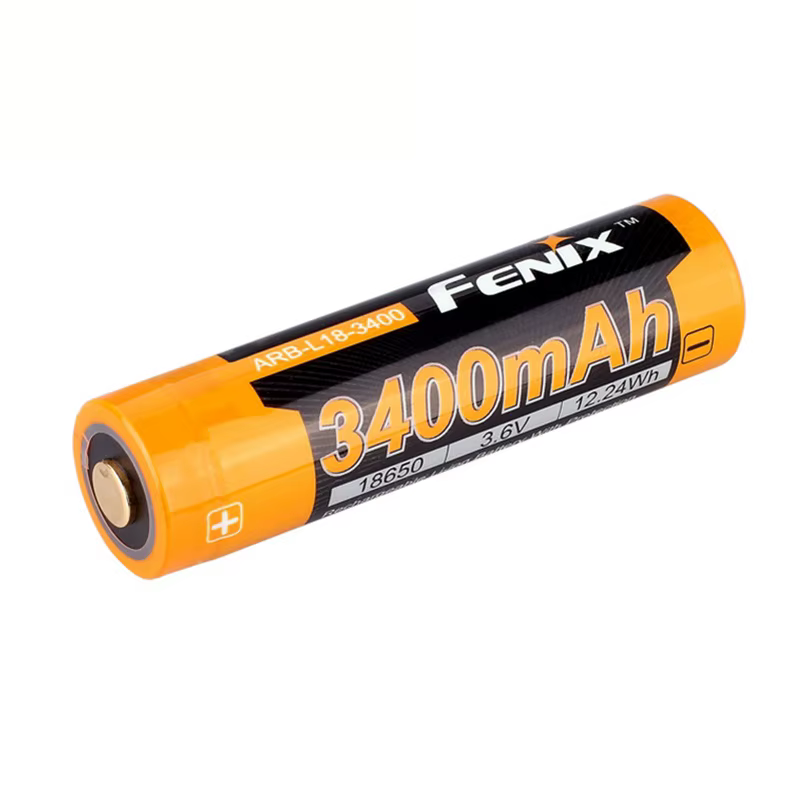 Batterie Li-ion originale Fenix ARB-L18-3400 3400mAh 3.6V rechargeable 18650 certifiée CE, FCC et Ro