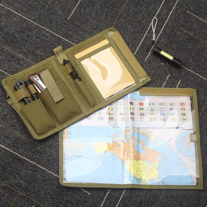 Tactiquement carte sac de rangement extérieur pliable divers pochette carte protecteur livraison dir