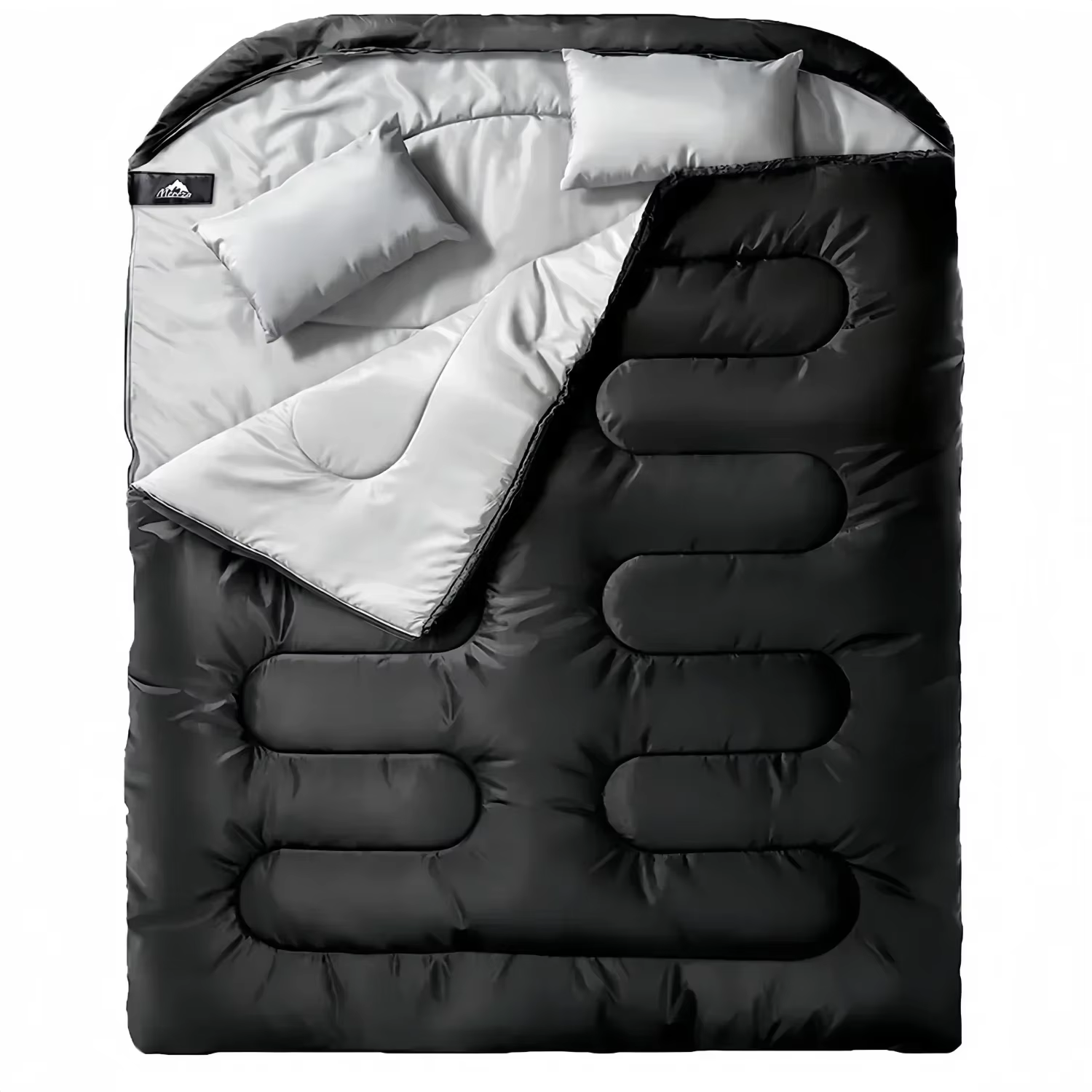 Sacs de couchage doubles pour deux adultes, avec oreiller, toutes saisons, temps froid, maintien au