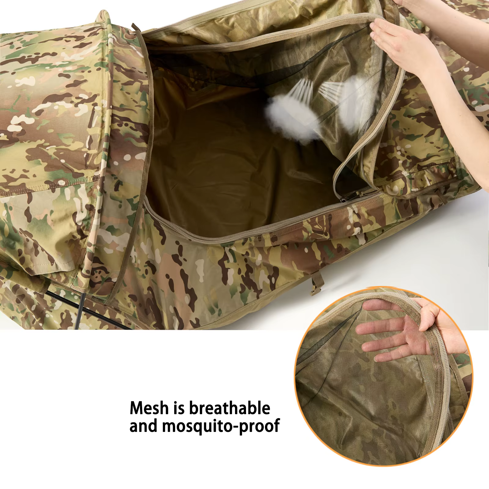 Tente militaire Hideaway Bivy légère et étanche, compacte, unipolaire, pour randonnée et randonnée
