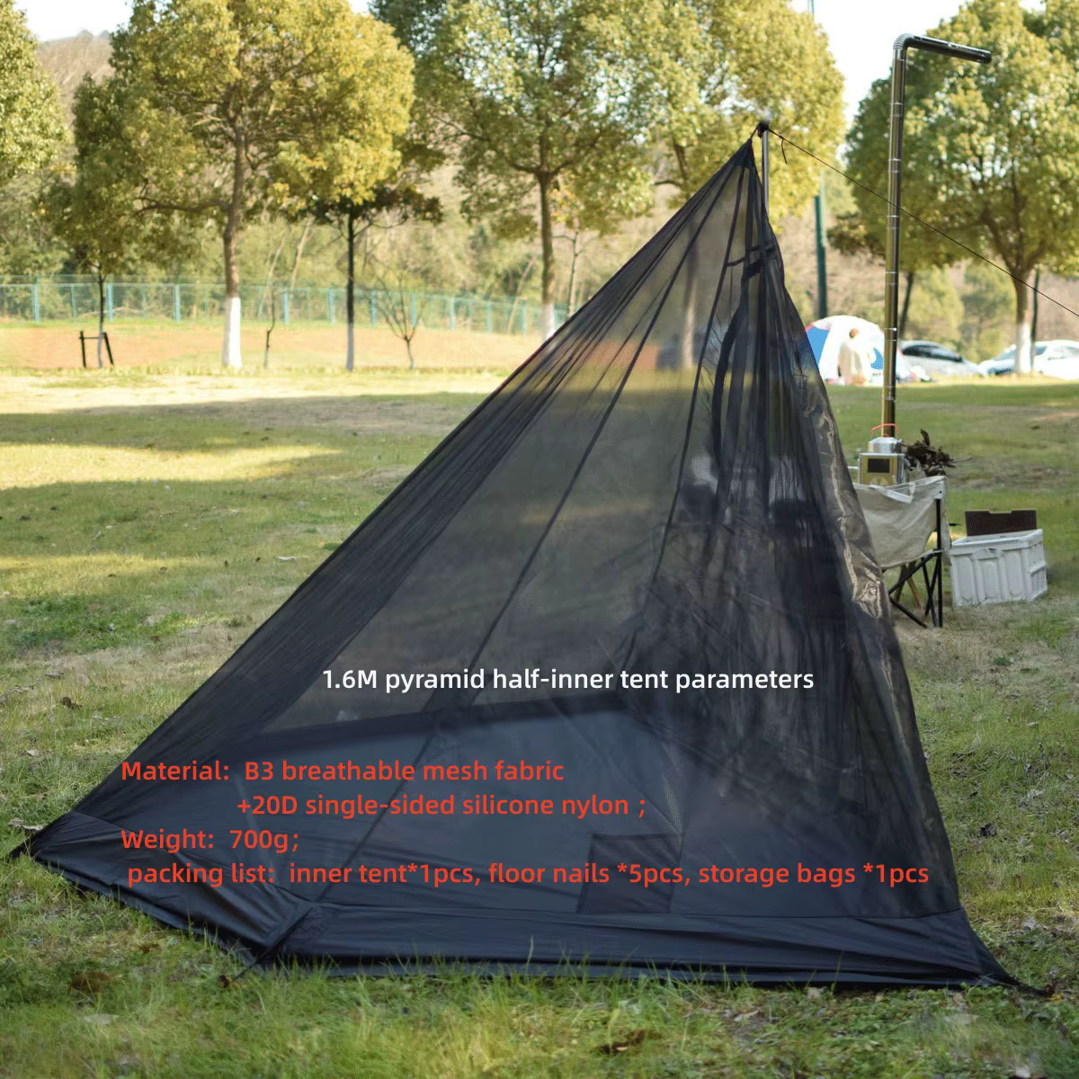 La tente en maille pour 2 à 3 personnes, tente quatre trois anti-moustiques, tente à tasses à bois d