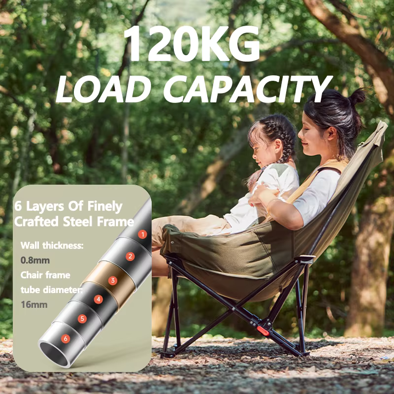 Chaise de camping Naturehike Relax, dossier haut, ultralégère, pliable, portable, capacité de charge