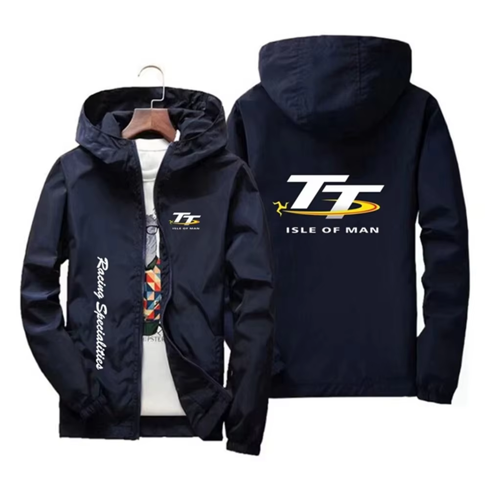 Veste Coupe-Vent à Capuche pour Homme, Fermeture Éclair, Sports de Plein Air, vaccage Rapide, Tour d