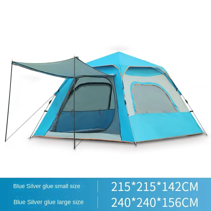 Tente de camping en plein air à déploiement automatique, gril Oxford durable, étanche à la pluie et 