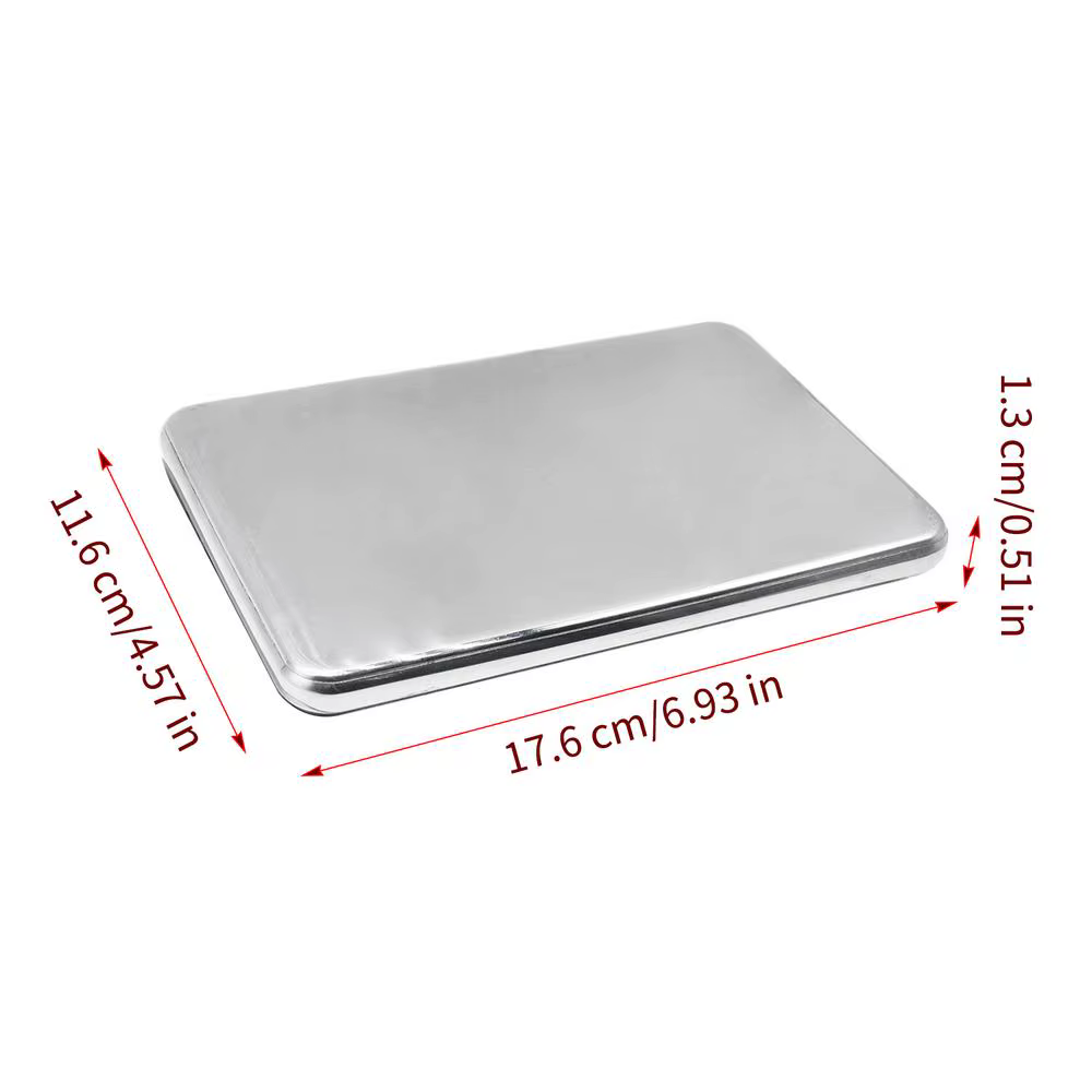 Lot de 2 glacières portables en acier inoxydable, petits bacs réutilisables pour camping, barbecue, 
