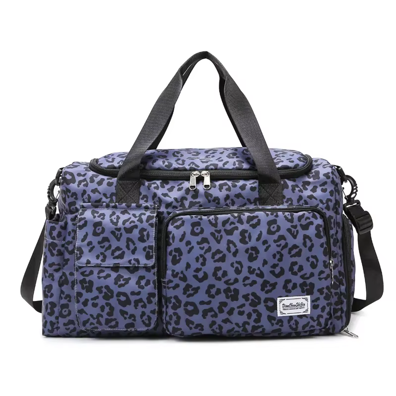 Sac polochon de voyage de grande capacité pour femmes, sac à main léopard zèbre Camouflage pour femm