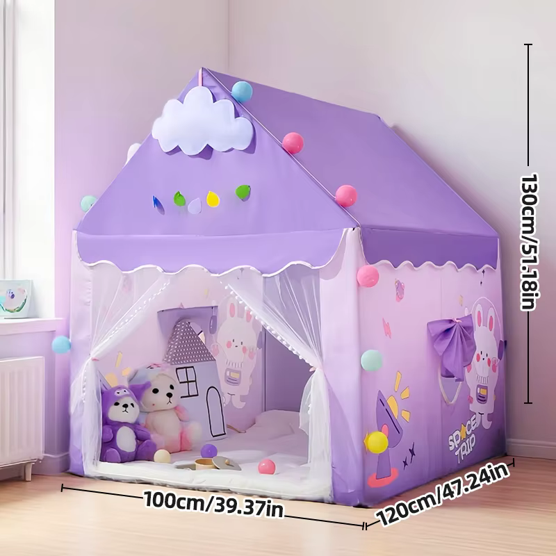 Tente de jeu pliable pour enfants, tente de jeu portable intérieure/extérieure avec fenêtre découpée