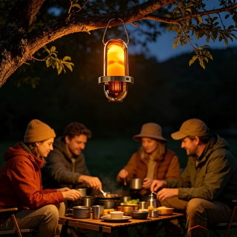 Lampe à flamme LED multifonctionnelle, avec 8 Modes d'éclairage, étanche IP54, pour décoration intér