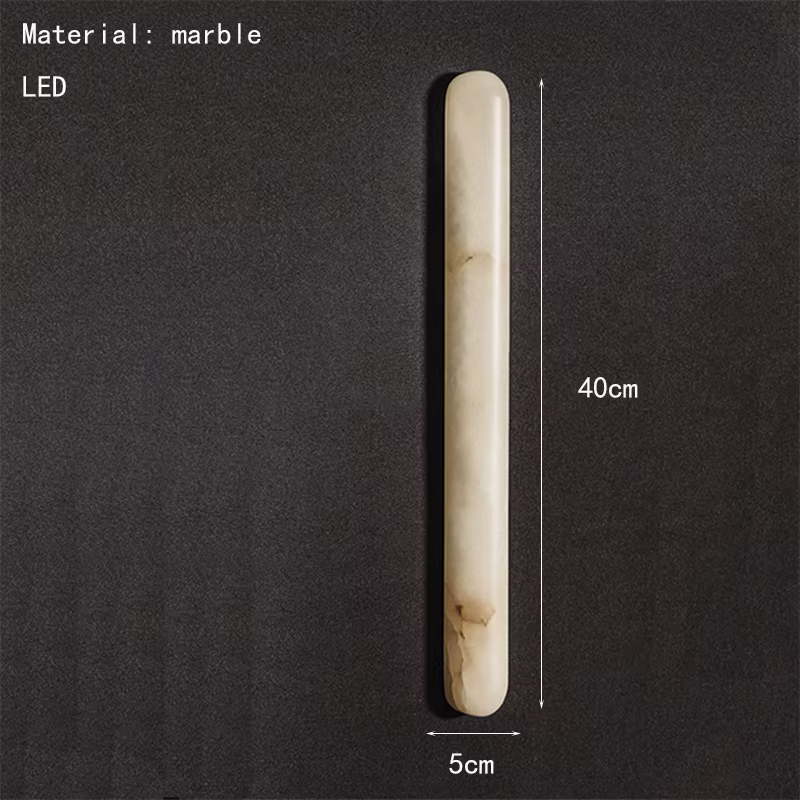 Applique murale LED en marbre naturel espagnol 40/60cm, luminaire décoratif pour la maison, le hall,