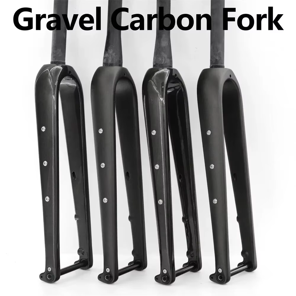 Fourche de vélo de route ultralégère entièrement en carbone pour vélo de Cyclocross, 100mm, gravier 