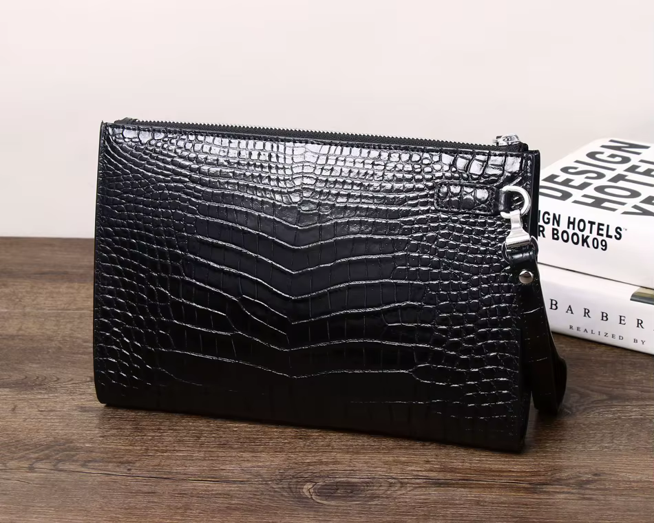 Sac en cuir véritable pour homme, pochette pour homme, sac en cuir de haute capacité, sac en peau de