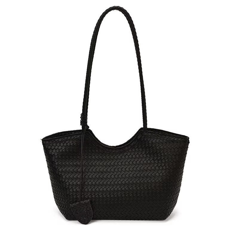 Sac fourre-tout vintage imitation tissé gaufré, nouvelle collection 2026, grande capacité, sac à ban