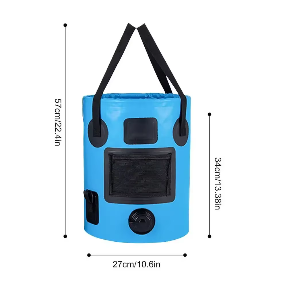 Sac de stockage d'eau portable et pliable, étanche, pour voyage en plein air, articles de pêche, 25l