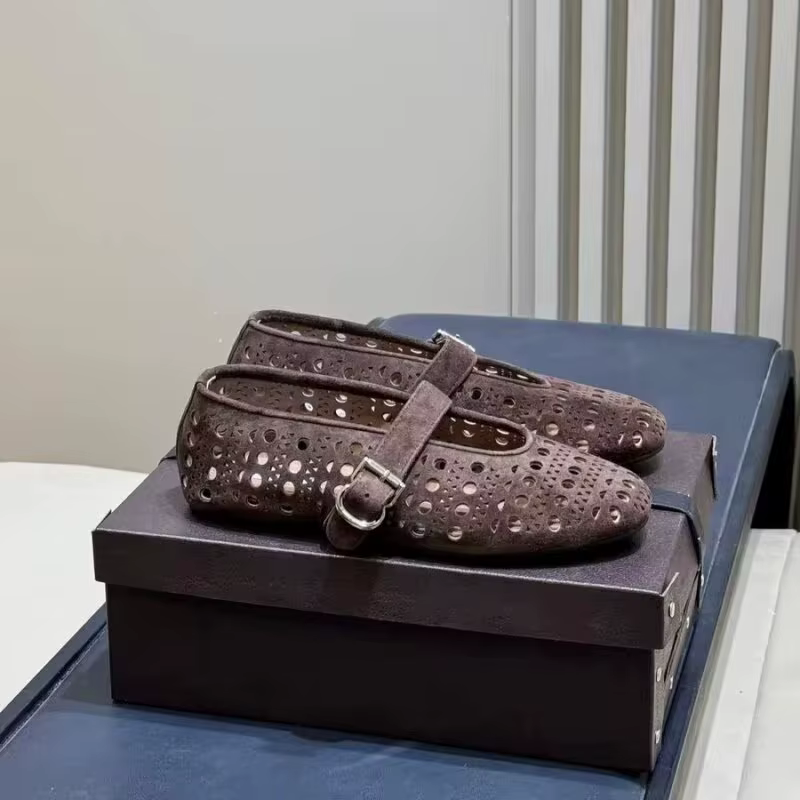 Chaussures plates en cuir pour femme, style Mary Jane, de marque de créateur, originales, de luxe lé