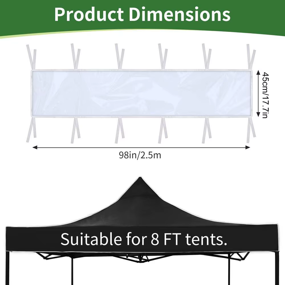 Gouttière de pluie amovible pour tente de camping, déflecteur d'eau transparent pour tente de toit, 