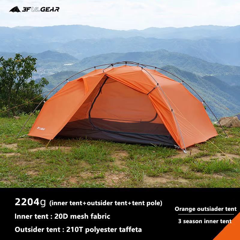 3F UL Gear Taiji 2-Tente ultralégère, 3/4 saisons, portable, double couche, pour camping, escalade, 
