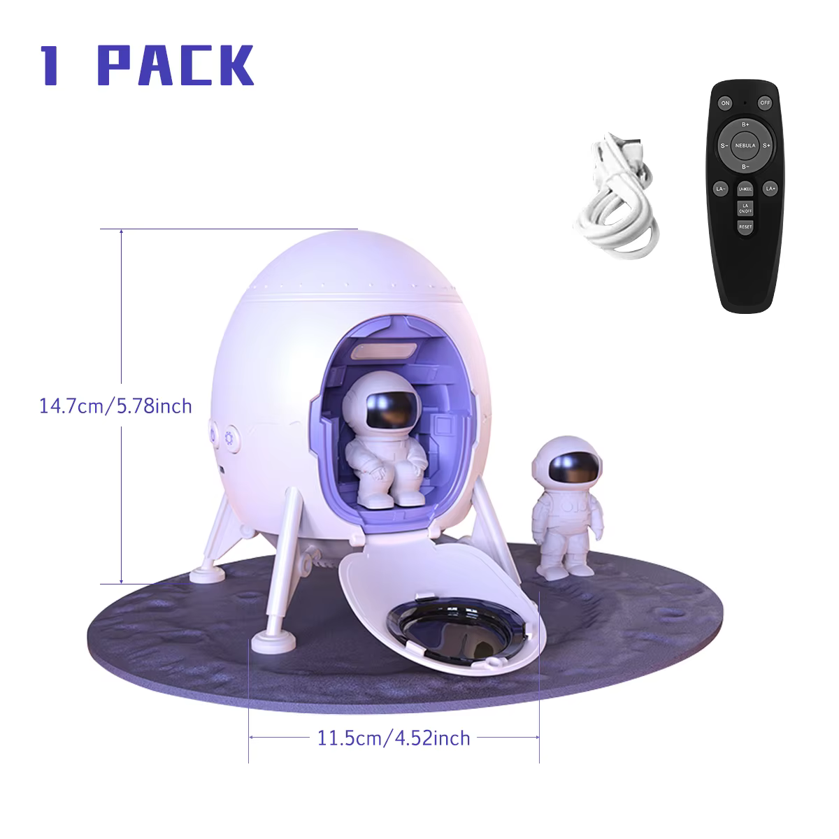 Projecteur de lumière d'astronaute et de galaxie, projecteur de plafond pour vaisseau spatial, avec 