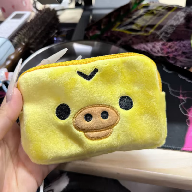 Étui multifonction Kawaii Rilakkuma, porte-monnaie Kiiroitori Korilakkuma, sac à cosmétiques, sac de